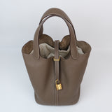 Hermes Picotin 22 Etoupe GHW - D