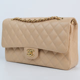 Chanel Double Flap Medium Beige Claire -(MICROCHIP)