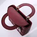 HOLD | Lady Dior Small Burgundy GHW - (BRANDNEW)