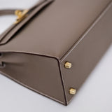 HOLD | Hermes Kelly 25 Sellier Etoupe GHW - U