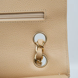Chanel Double Flap Medium Beige Claire GHW - (MICROCHIP)