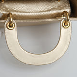Dior Mini Lady D Phython Gold