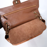 Chanel Maxi Flap 32CM Suede Camel GHW