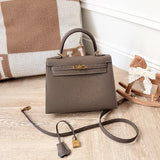 Hermes Kelly 25 Etoupe Sellier - D