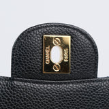 Chanel Double Flap Medium Black s13