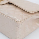 Chanel Double Flap Pearly Beige Medium -s16