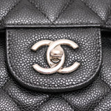 Chanel Double Flap Jumbo Black SHW - s19