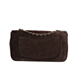 Chanel Maxi Flap 32CM Suede Dark Brown GHW