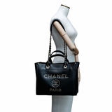 Chanel Deauville Tote Black Caviar GHW - s28