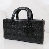 HOLD / Dior D-Joy Medium Black Cannage Calfskin with Diamond Motif