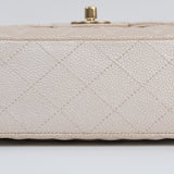 Chanel Double Flap Pearly Beige Medium -s16