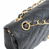 Chanel Double Flap Small Black Ghw -s30