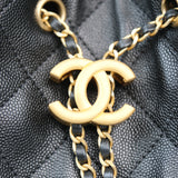 Chanel 25 Medium Black Caviar GHW - (MICROCHIP)