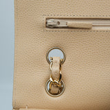 Chanel Double Flap Medium Beige Claire GHW - (MICROCHIP)
