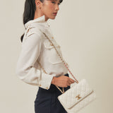 Chanel Matelasse White Multicolor Top Handle Pick Me Up