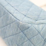 Chanel Mini Square Denim Blue Pearl Crush - (MICROCHIP)
