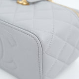 Chanel Vanity Caviar Light Gray Sweetheart Crush