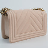 Chanel Le boy Small Chevron Light Pink