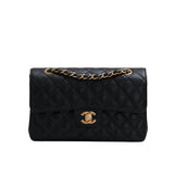 Chanel Double Flap Small Black Caviar GHW - (MICROCHIP)