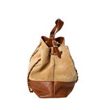 Chanel Coco Base Medium Caramel Suede Hobo Bag
