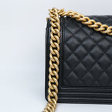 Chanel Le Boy Old Medium Black AGHW - s30