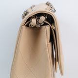 Chanel Double Flap Jumbo Beige SHW - s14