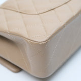 Chanel Double Flap Medium Dark Beige GHW - (MICROCHIP)