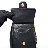 Chanel 25 Small Black Caviar GHW - (MICROCHIP)