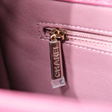 Chanel Business Affinity Medium Flap Raspberry GHW