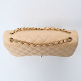 Chanel Double Flap Beige Jumbo - (MICROCHIP)