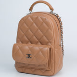 Chanel 2024 Mini Caviar Caramel Backpack