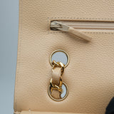 Chanel Double Flap Medium Beige Claire GHW - s31