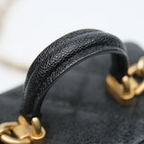 Chanel Black Micro Caviar Vanity Case with Chain - s31