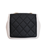 Chanel Mini Square Black and White GHW - s19