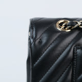 Chanel Chevron Double Flap Medium -s23