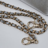 Chanel Slim Long Vanity Silver Metallic Lizard Embossed GHW