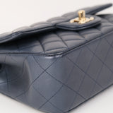 Chanel Mini Rec Top Handle Dark Navy - (MICROCHIP)