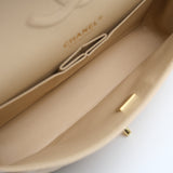 Chanel Double Flap Medium Beige Claire GHW - (MICROCHIP)
