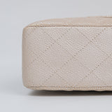 Chanel Double Flap Pearly Beige Medium -s16
