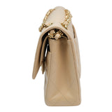 Chanel Double Flap Medium Beige Claire GHW - s31
