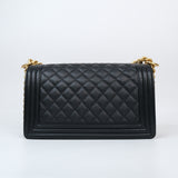 Chanel Le Boy Old Medium Black AGHW - s30