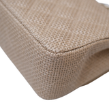 Chanel Mini Rectangle Raffia Dark Beige GHW
