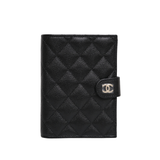 Chanel Quilted Passport Holder Black