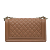 Chanel Le Boy Old Medium Caramel GHW - (MICROCHIP)