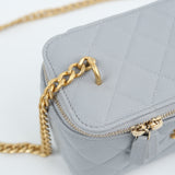 Chanel Vanity Caviar Light Gray Sweetheart Crush