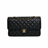 Chanel Double Flap Medium Black GHW - (MICROCHIP)