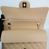 Chanel Double Flap Medium Beige Claire GHW - (MICROCHIP)