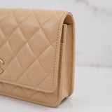 Chanel Wallet on Chain (WOC) Beige Pearl Crush - (MICROCHIP)