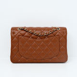 Chanel Double Flap Small Dark Caramel GHW - (MICROCHIP)