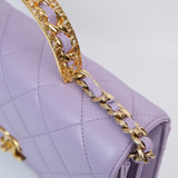 Chanel Top Handle Flap Purple - (MICROCHIP)